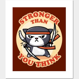 Ninja Cat | Stronger Than You Think Posters and Art